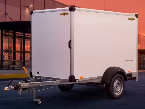 Humbaur dobozos utánfutó fotó